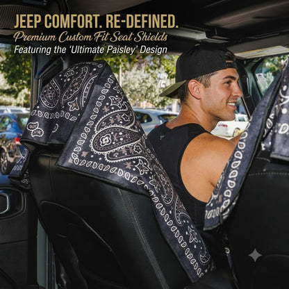 Microfiber Full-Size Car Seat Cover (Paisley Pattern)