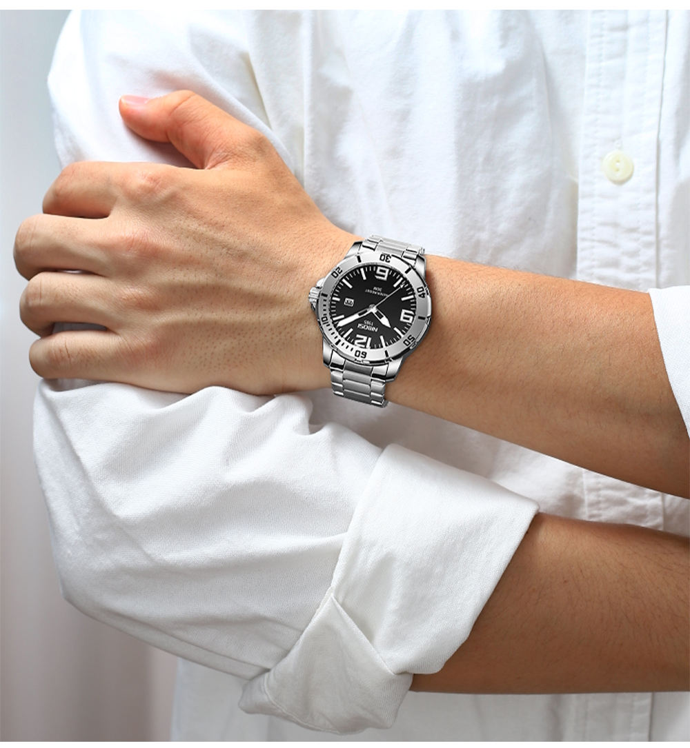 NIBOSI 2589 Men's Quartz Watch – Luxury Business Chronograph with Luminous Display & Calendar