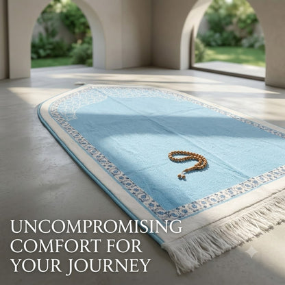 Mosque-Inspired Prayer Mat – Elegant 3D Printed Soft Fabric Prayer Rug