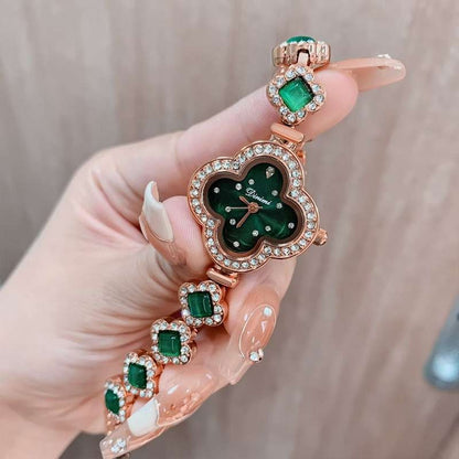Luxury Quartz Watch with Diamond Bracelet.